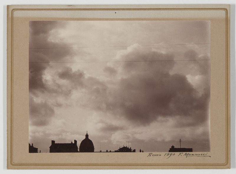 Photographies de nuages, par Federico Manucci (titre forgé), Roma 1890. F.Manucci (titre original)