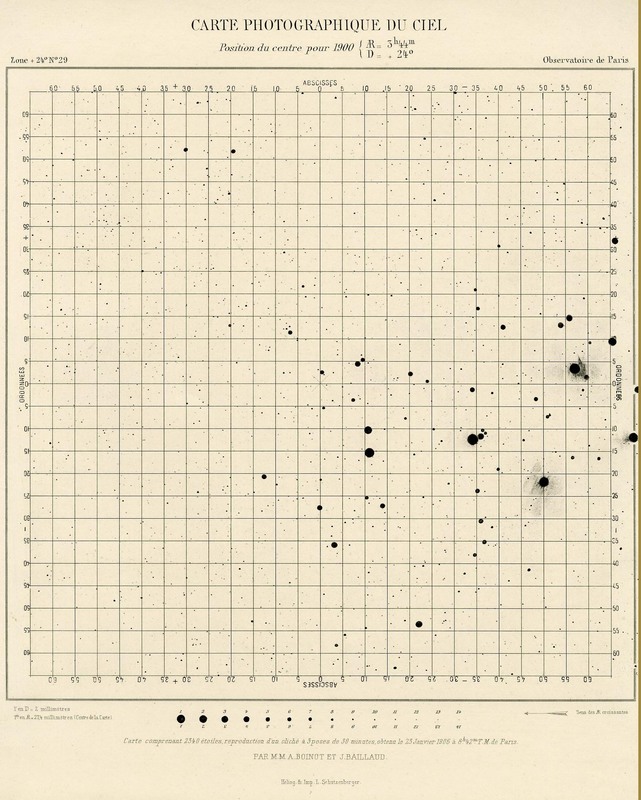 Planche Carte du Ciel zone +24° N°29