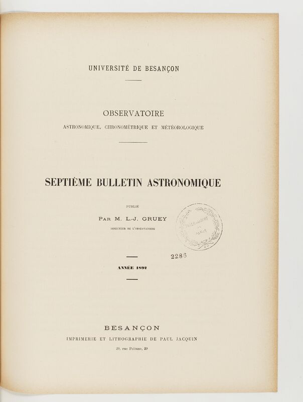 (1892) Bulletin astronomique