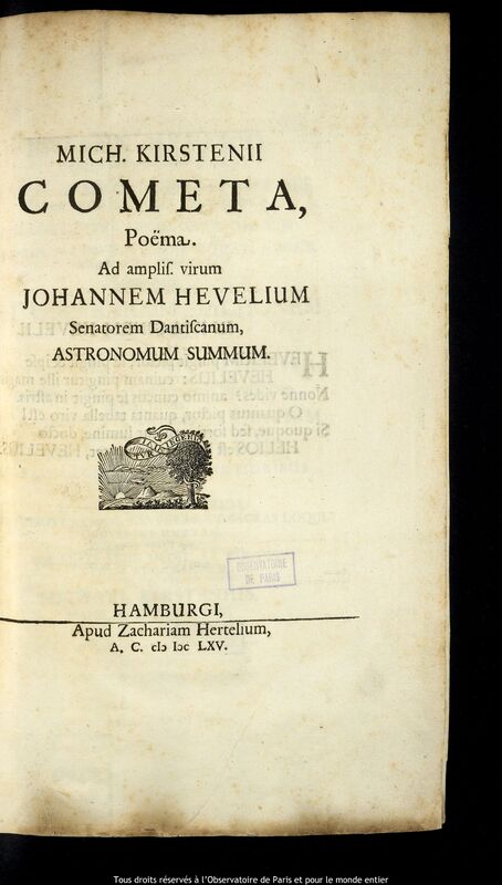 Texte imprimé de Michael Kirsten, Hambourg, 1665