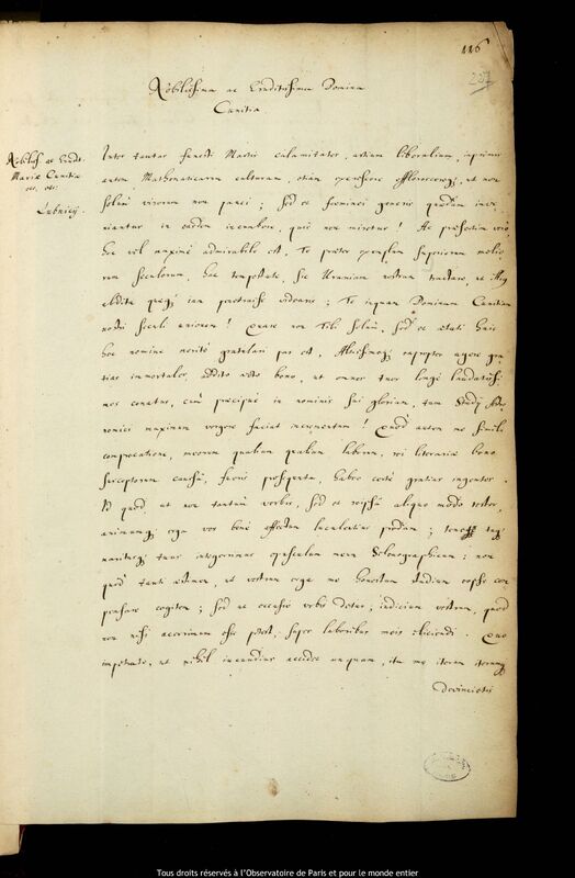 Lettre de Jan Heweliusz à Maria Cunitz, Gdansk, 14 septembre 1648