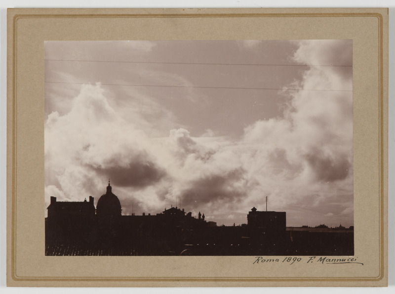 Photographies de nuages, par Federico Manucci (titre forgé), Roma 1890. F.Manucci (titre original)