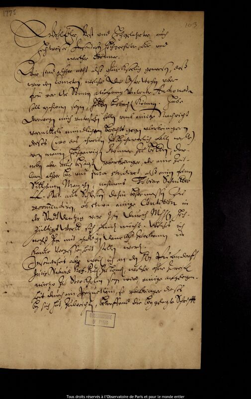 Lettre d'Erhard Weigel à Jan Heweliusz, Iéna, 4 mai 1677