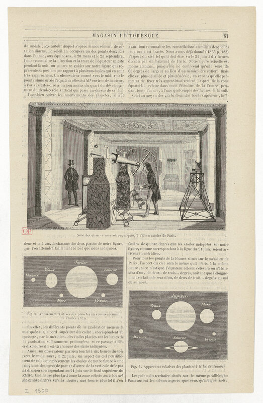 Salle des observations astronomiques à l'Observatoire de Paris (titre original)