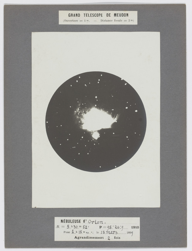 Orion, 15-03-1899, x2, 1h15, pris au grand télescope de Meudon. (titre forgé)