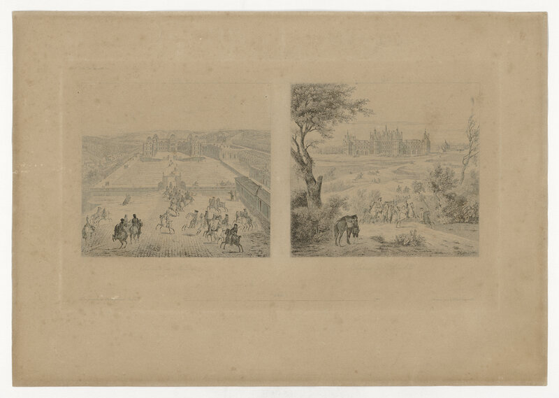 Château de Meudon vers 1710 ; château de Chambord vers 1705 (titre original)