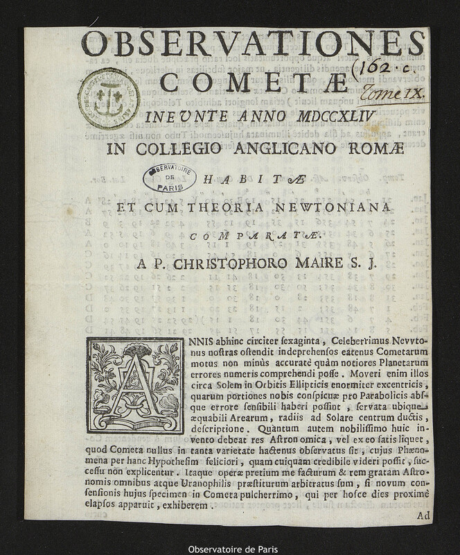 Traduction de la lettre de Ruggiero Giuseppe Boscovich à Joseph-Nicolas Delisle, Rome, 31 juillet 1748