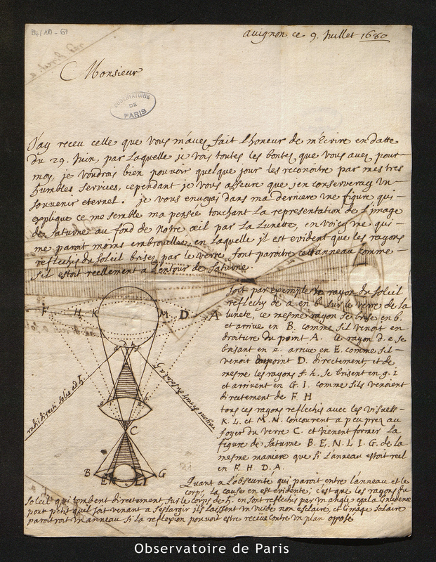 Lettre de Gallet, Avignon le 9 juillet 1680