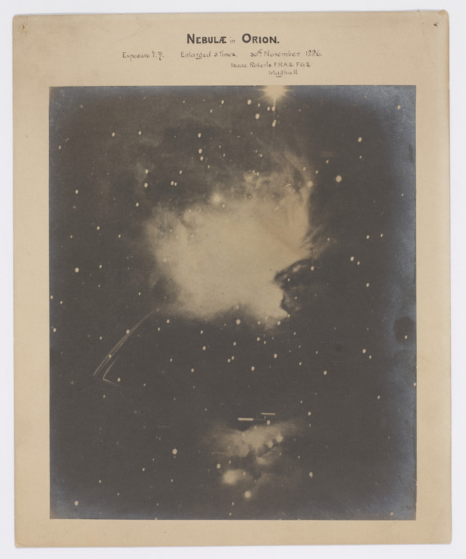 Nebulae in Orion, Exposure 1h 7m, enlarged 5 times, 30th November 1882 (titre original)