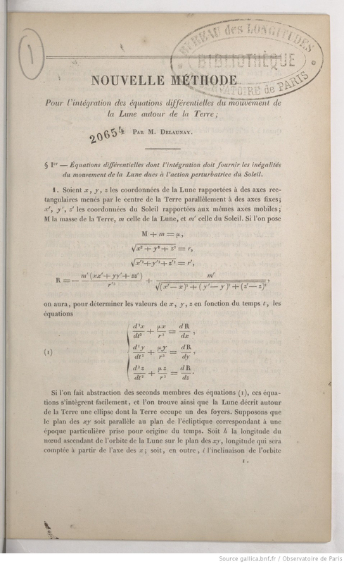 Nouvelle méthode pour l'intégration des équations différentielles du mouvement de la Lune autour de la Terre