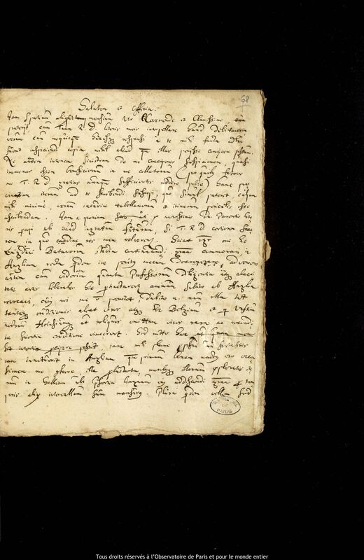 Lettre de Jan Heweliusz à Johann Jacob Cramer, Leyde, 14 mars 1631