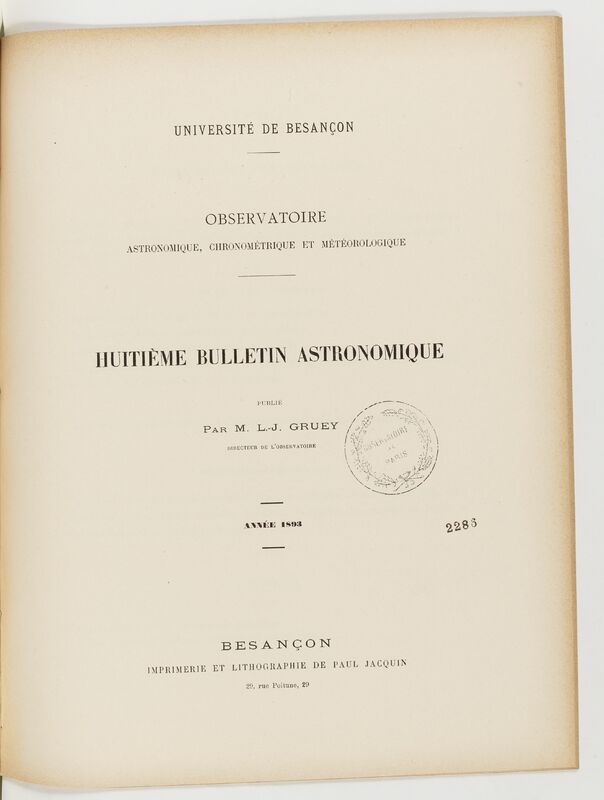 (1893) Bulletin astronomique