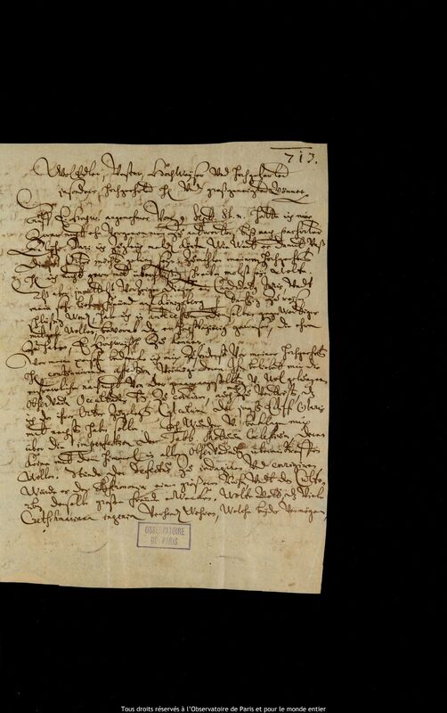 Lettre de Caspar March à Jan Heweliusz, Rostock, 20 septembre 1661