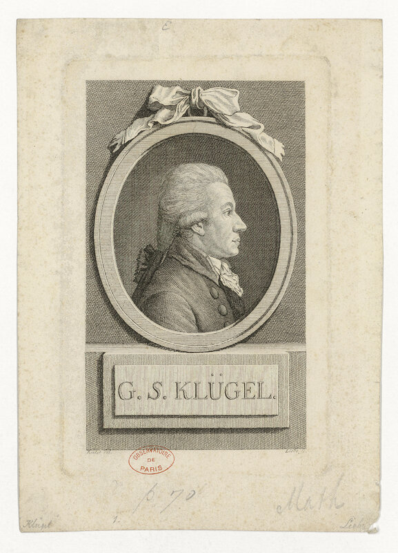 KLÜGEL [Georg Simon] (titre forgé)