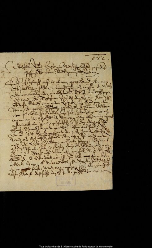 Lettre de Caspar March à Jan Heweliusz, Rostock, 8 août 1661