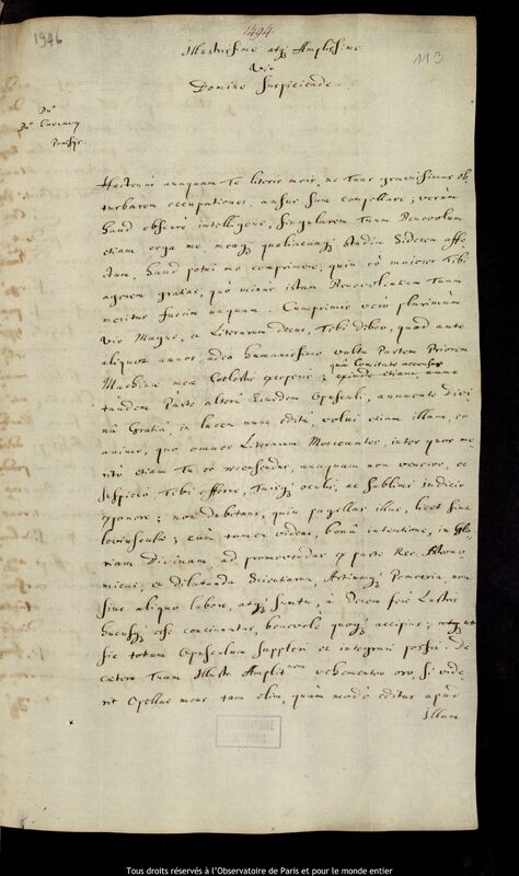 Lettre de Jan Heweliusz à Pierre de Carcavi, Gdansk, 24 avril 1679