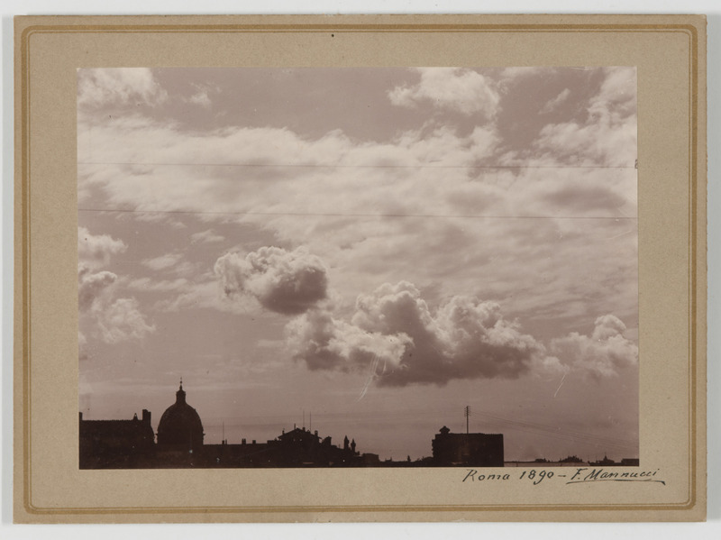 Photographies de nuages, par Federico Manucci (titre forgé), Roma 1890. F.Manucci (titre original)