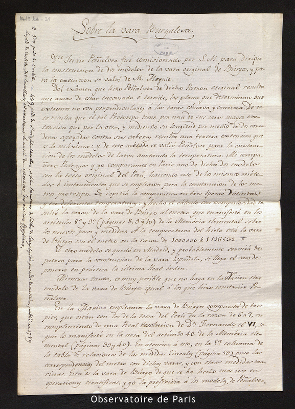 Lettre de Gabriel Ciscar à Carthagène (Espagne) le 5 mai 1804, 