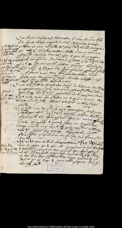 Texte manuscrit de Johann Gebhard Rabener, Stargard Szczecinski, 26 février 1681