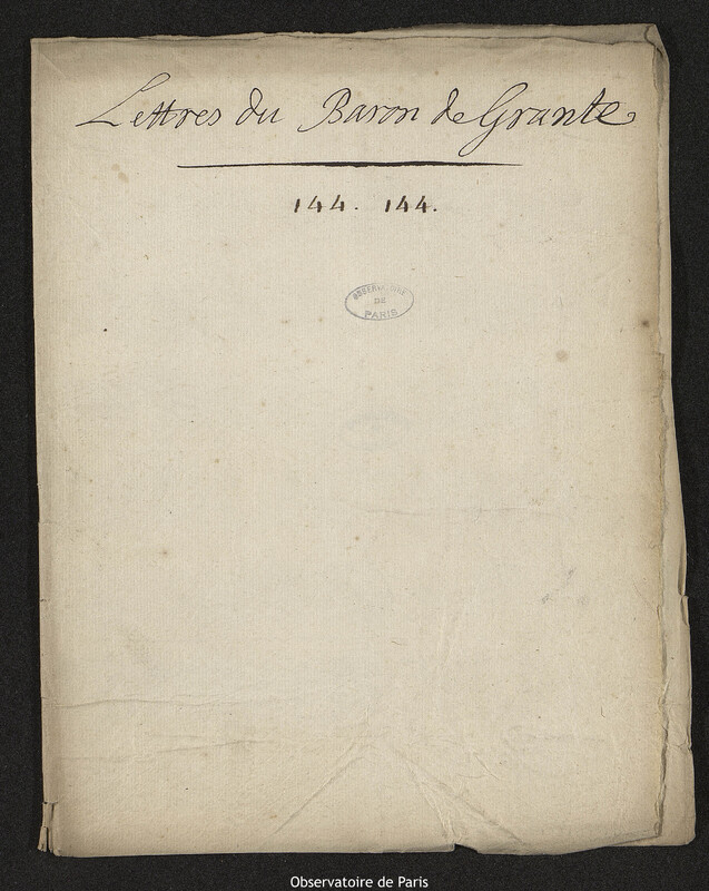 Lettre de James A. Grante à Joseph-Nicolas Delisle, Dunkerque, 24 mai 1757