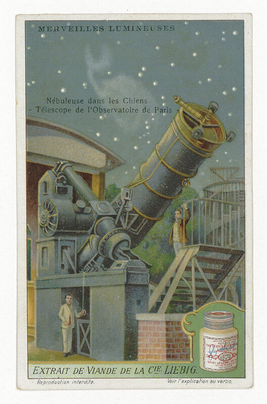 Merveilles lumineuses : Nébuleuse dans les chiens ; Télescope de l'Observatoire de Paris (titre forgé)