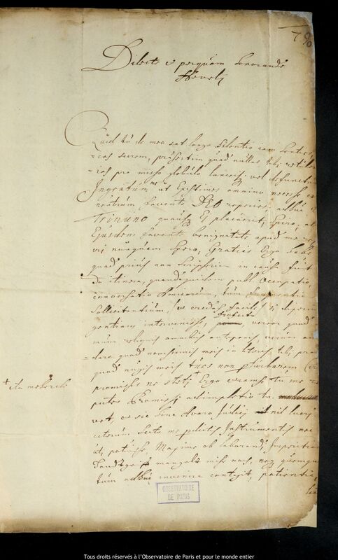 Lettre de Svante Svantesson Banér à Jan Heweliusz, Stockholm, 12 mars 1662