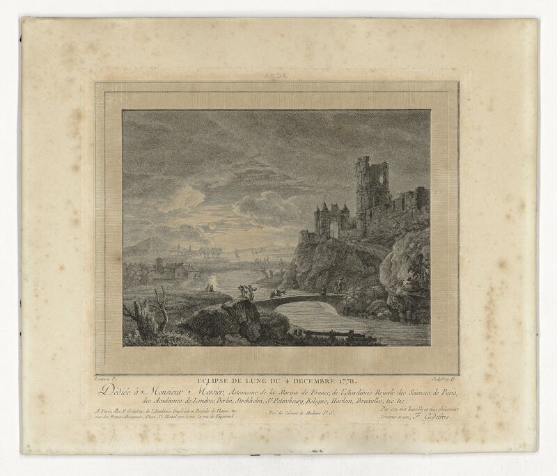 Eclipse de lune du 4 décembre 1778. Dédiée à Monsieur Messier, Astronome de la Marine de France, de l’Académie Royale des Sciences de Paris, des Académies de Londres, Berlin, Stockholm, Saint-Pétersbourg, Bologne, Harlem, Bruxelles, &c. &c (titre original)