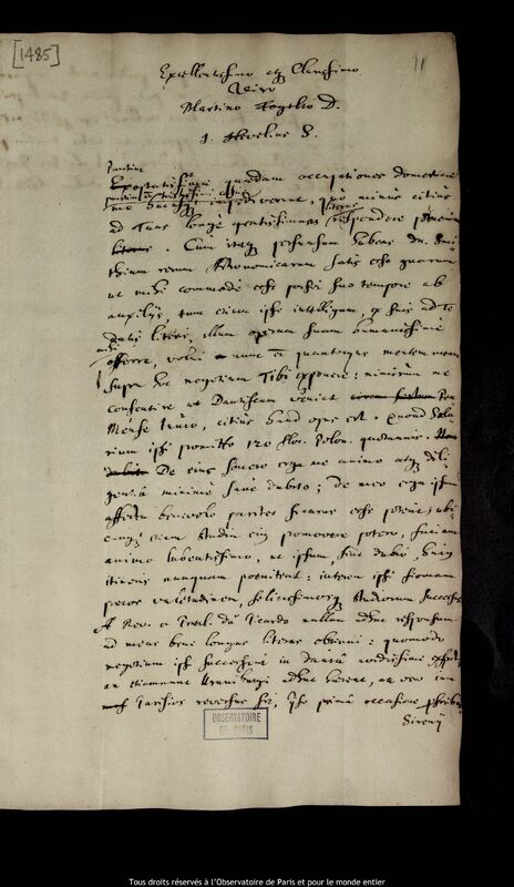 Lettre de Jan Heweliusz à Martin Fogel, Gdansk, 23 janvier 1672