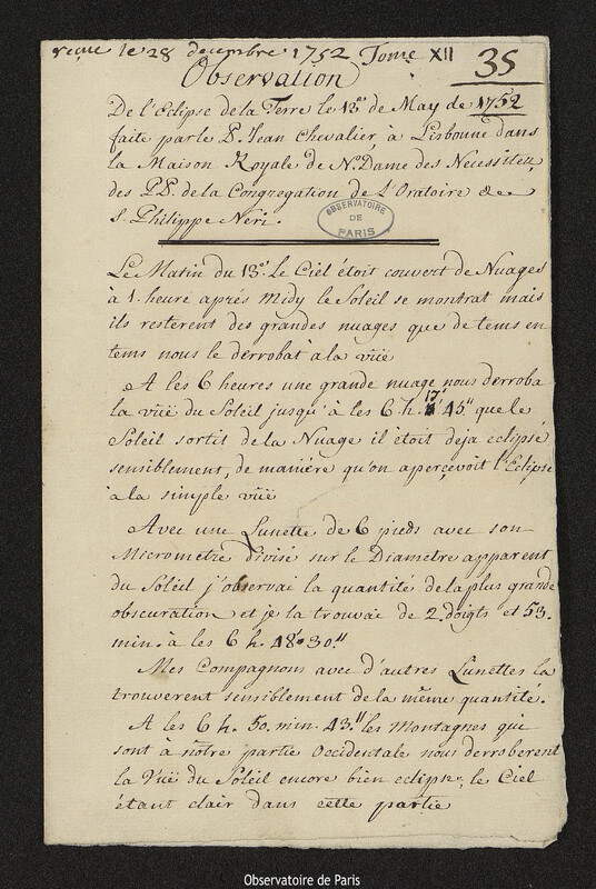 Lettre de Jean Chevalier à Sanchez