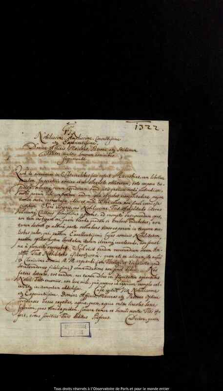 Lettre de Nathanael Prüfer à Jan Heweliusz, Rostock, 25 juillet 1668