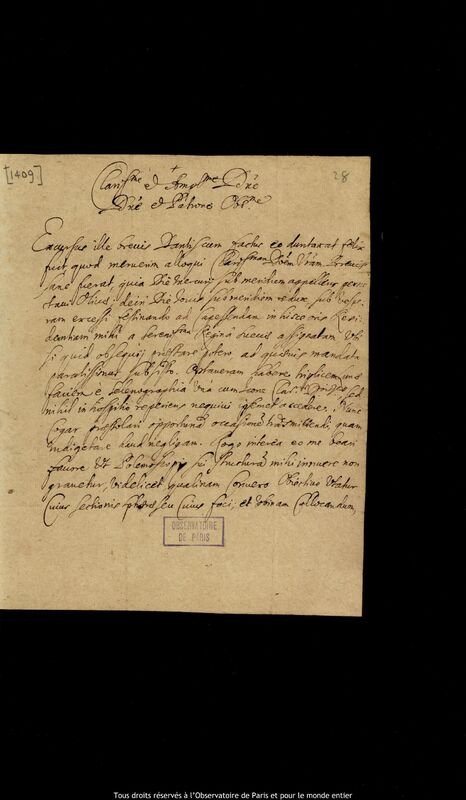 Lettre de Michal Antoni Hacki à Jan Heweliusz, Hambourg, 19 septembre 1670