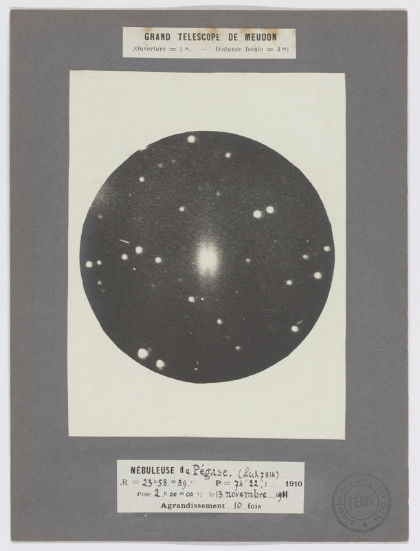 Pégase, 13-11-1911, x10, 2h, pris au grand télescope de Meudon. (titre forgé)