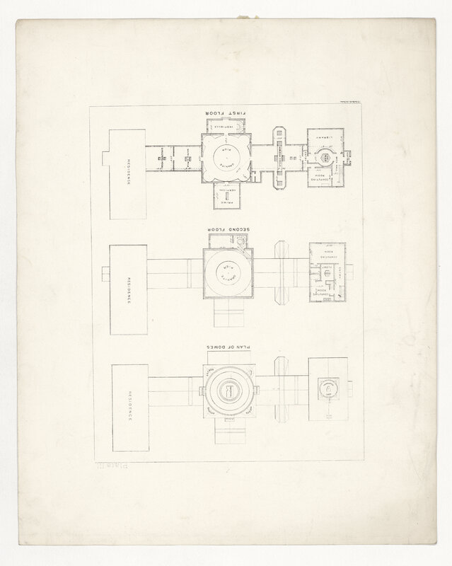 Observatoire de Harvard : plan des étages. (titre forgé)