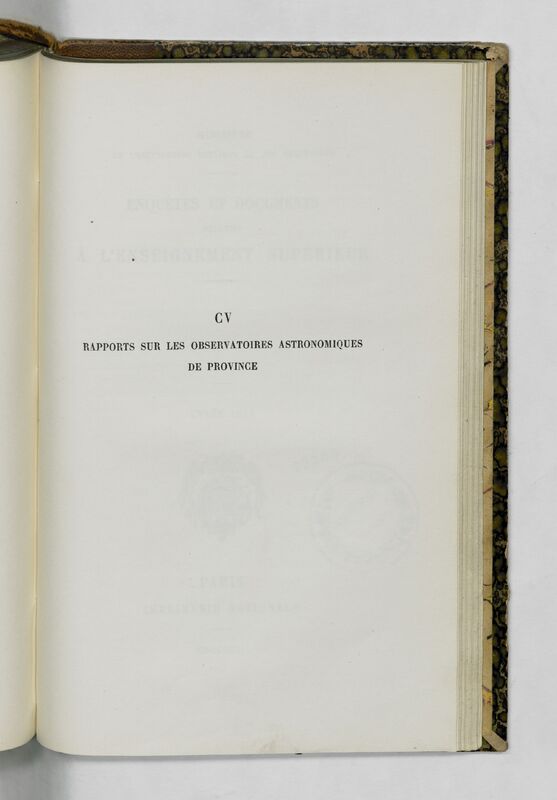 (1911) Rapport sur les observatoires astronomiques de province