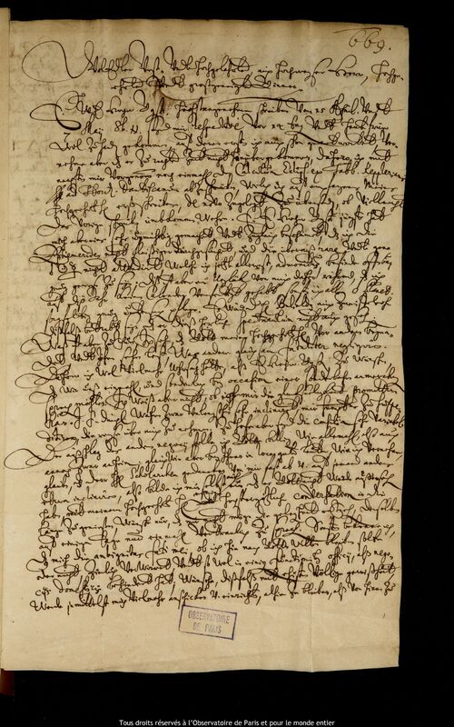 Lettre de Caspar March à Jan Heweliusz, Rostock, 16 mai 1661