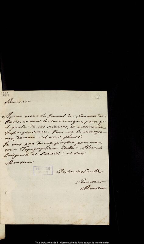 Lettre de Jan Andrzej Morsztyn à Jan Heweliusz, Paris, 1678