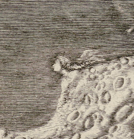 Détail de la carte de la Lune de Jean-Dominique Cassini