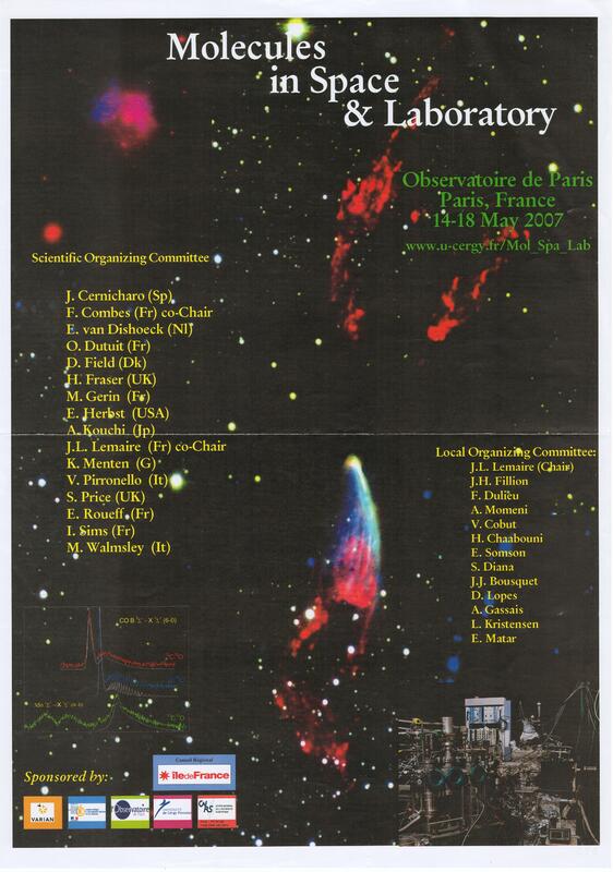 Journées d'études sur les molécules dans l'espace et en laboratoire