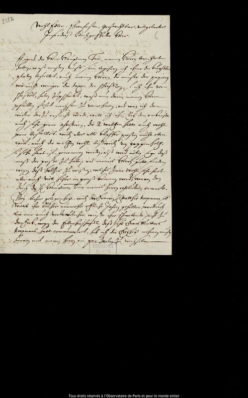 Lettre de Jacob de Zetter à Jan Heweliusz, Amsterdam, 25 septembre 1683