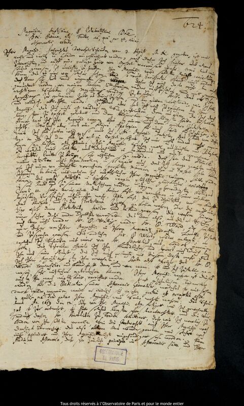 Lettre de Benedikt Figk à Jan Heweliusz, Oxford, 5 septembre 1660