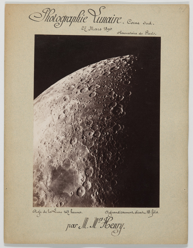 Photographie lunaire, par MM. Henry. Corne Sud, 27 mars 1890, âge de la lune 167 heures, agrandissement direct 15 fois (titre original)