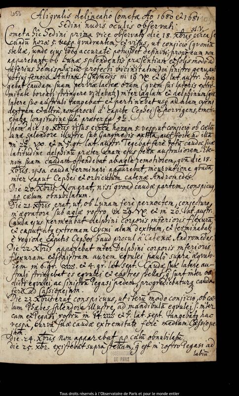 Texte manuscrit d’un auteur non identifié, Szczecin, 15 décembre 1680