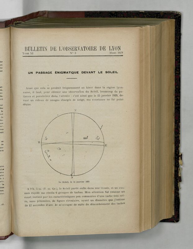 (1929) Bulletin de l'Observatoire de Lyon