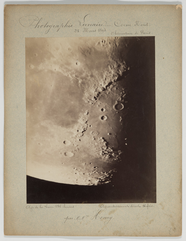 Photographie lunaire, par MM. Henry. Corne Nord, 25 mars 1893, âge de la lune 186 heures, agrandissement direct 16 fois (titre original)