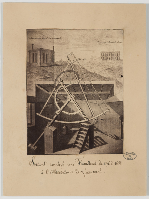 sextant employé par Flamsteed de 1676 à 1688 à l'observatoire de Greenwich. (titre forgé)