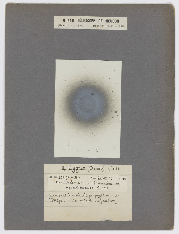 a Cygne (Deneb) 12-11-1897, x5, 20mn, pris au grand télescope de Meudon (titre forgé)