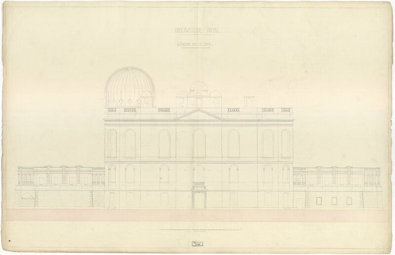 Observatoire royal : élévation sur la cour [façade Nord] (titre forgé)