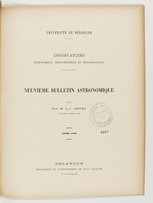 (1894) Bulletin astronomique