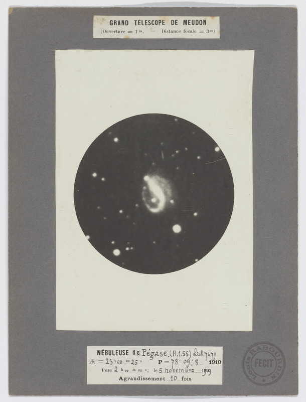 Pégase, 05-11-1909, x10, 2h, pris au grand télescope de Meudon. (titre forgé)