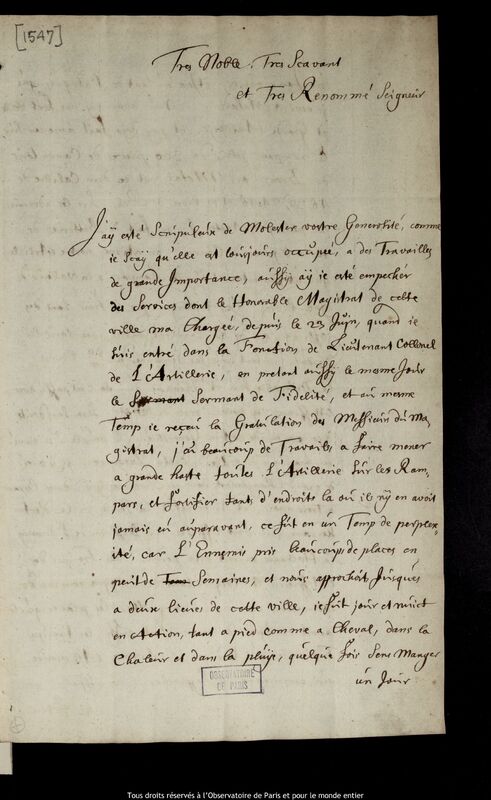 Lettre de Jan Hendricksz Tim à Jan Heweliusz, Amsterdam, 10 septembre 1672